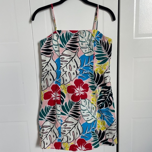 Fun Tropical Print Mini Dress - Picture 3 of 5